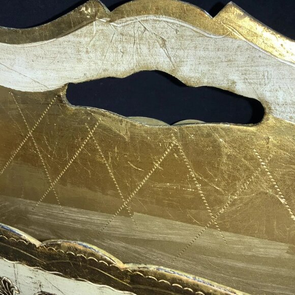 FOMERZ Carved Wood Magazine Floor Rack - Picture 4 of 11